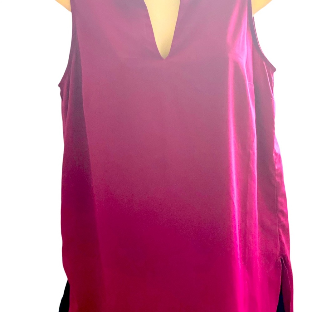 Banana Republic Womens Sleeveless Blouse V Neck Open Back Pink Size Medium